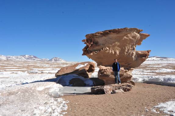 Formações rochosas no caminho entre a Laguna Colorada e o Salar de Uyuni, na Bolívia